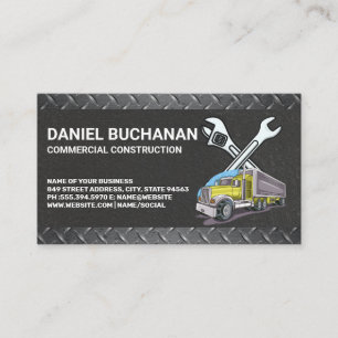 Construction Tools   Work Truck Business Card