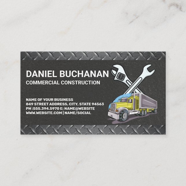 Construction Tools | Work Truck Business Card (Front)