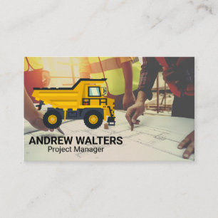 Construction Truck   Architect Engineers Business Card