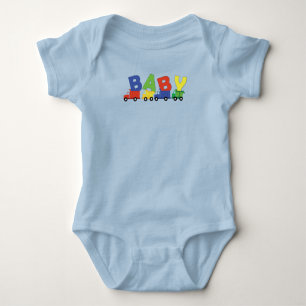 Construction Truck Baby Shower Bodysuit