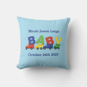 Construction Truck Baby Shower Cushion