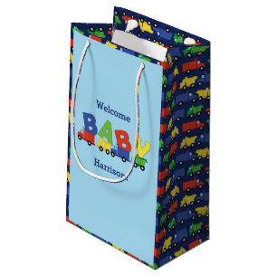Construction Truck Baby Shower Small Gift Bag