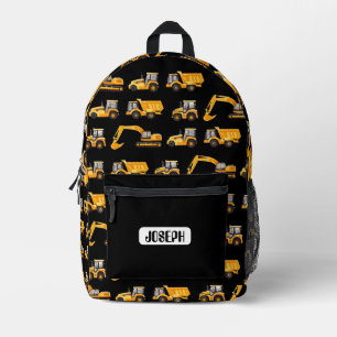 Construction Truck Backpack for Boys - Personalise