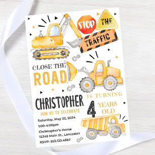 Construction truck birthday invitation-instant dow invitation