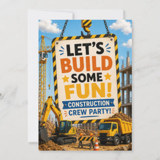 Construction Truck Birthday Invitation | Personali