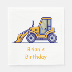 Construction Truck Birthday Napkins
