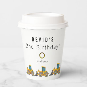 Construction Truck Birthday Paper Cups