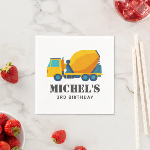 Construction Truck Birthday Party Decoration Napkin