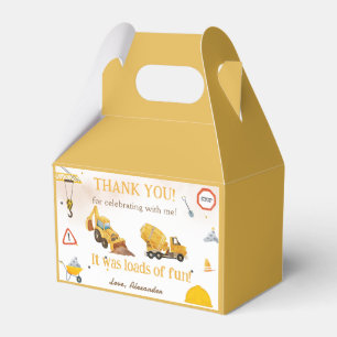 Construction Truck Birthday Party Favor Boxes