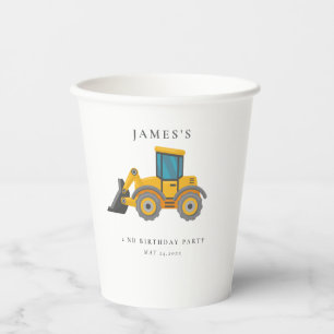 Construction Truck Birthday Party Paper Cups