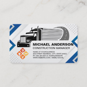 Construction Truck   Blue Collar Tools Business Card
