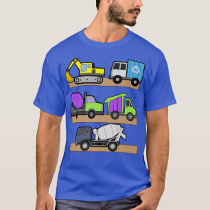 Construction Truck Excavator Concrete Mixer Dump T T-Shirt