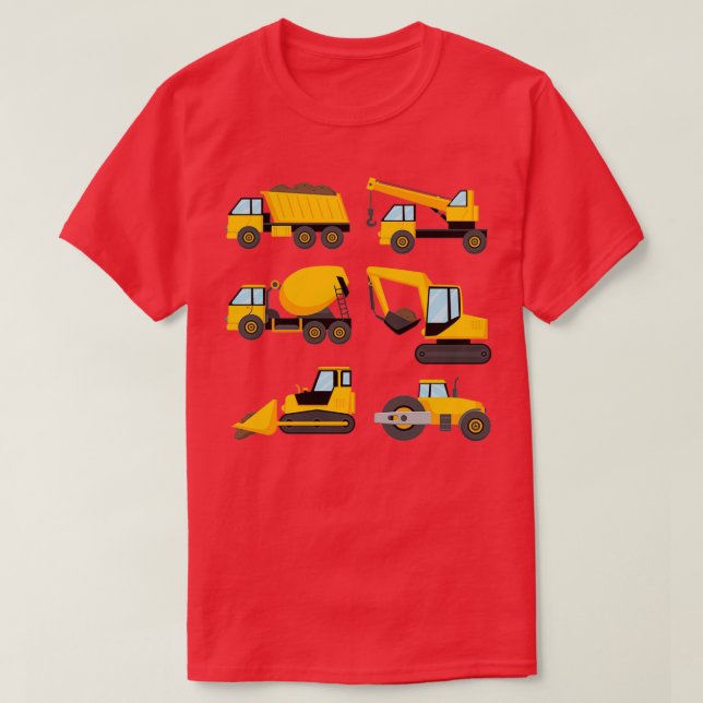 Construction Truck Funny 2 T-Shirt (Design Front)