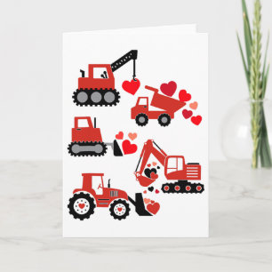 Construction Truck I Dig You Funny Kid Boy Toddler Card
