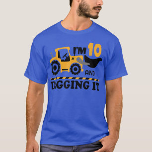 Construction Truck It's My 10th Birthday 10 Years T-Shirt
