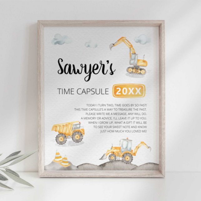 Construction Truck Time Capsule Sign (Creator Uploaded)