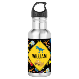Construction Trucks Astronaut Dinosaurs in Space  532 Ml Water Bottle