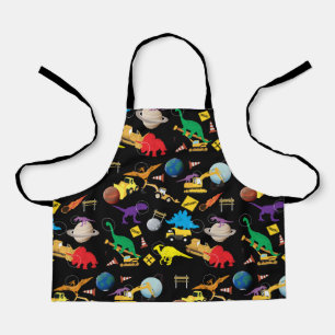 Construction Trucks Astronaut Dinosaurs in Space  Apron