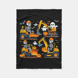 Construction Trucks Halloween Costume Soky Excavat Fleece Blanket