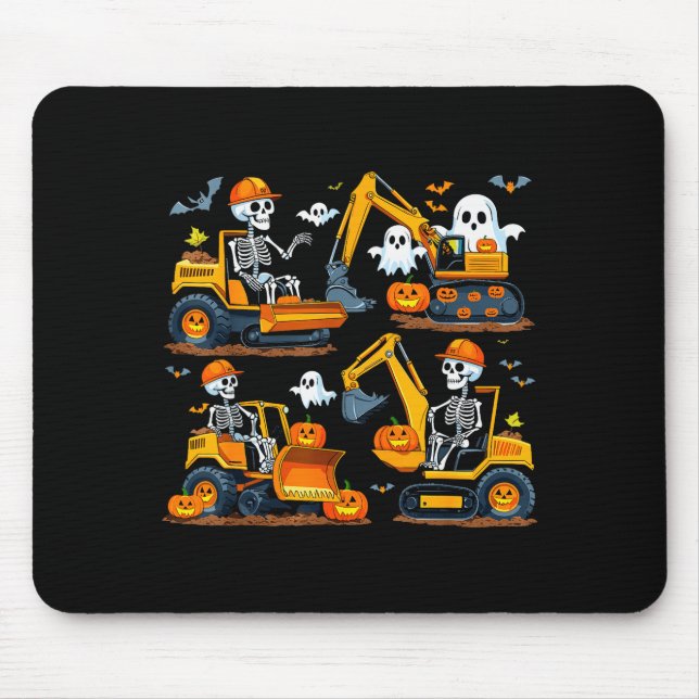 Construction Trucks Halloween Costume Soky Excavat Mouse Pad (Front)