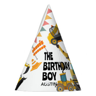 Construction Trucks    Kids Birthday Party   Party Hat