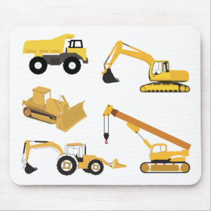 Construction Trucks Mouse Pad