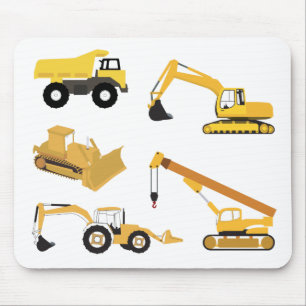 Construction Trucks Mouse Pad