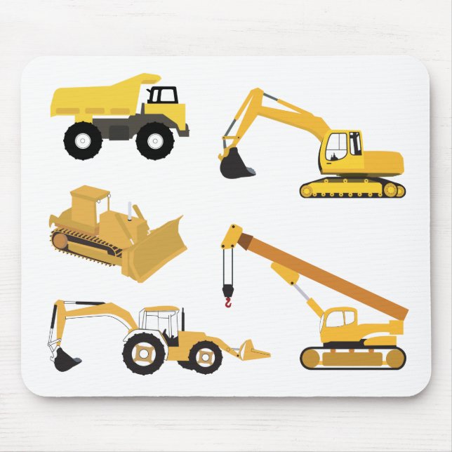 Construction Trucks Mouse Pad (Front)