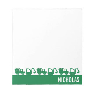 Construction Trucks Notepad