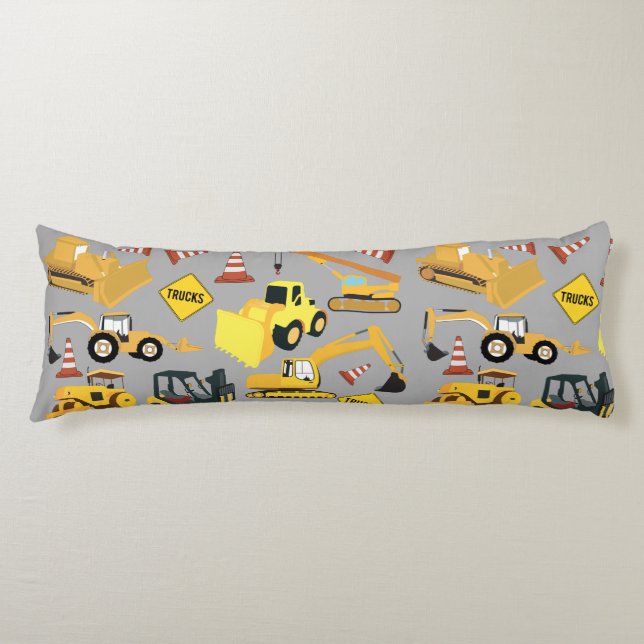 Construction Trucks Pattern Body Cushion (Front)
