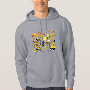 Construction Trucks Pattern Hoodie