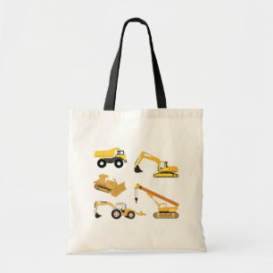 Construction Trucks Tote Bag