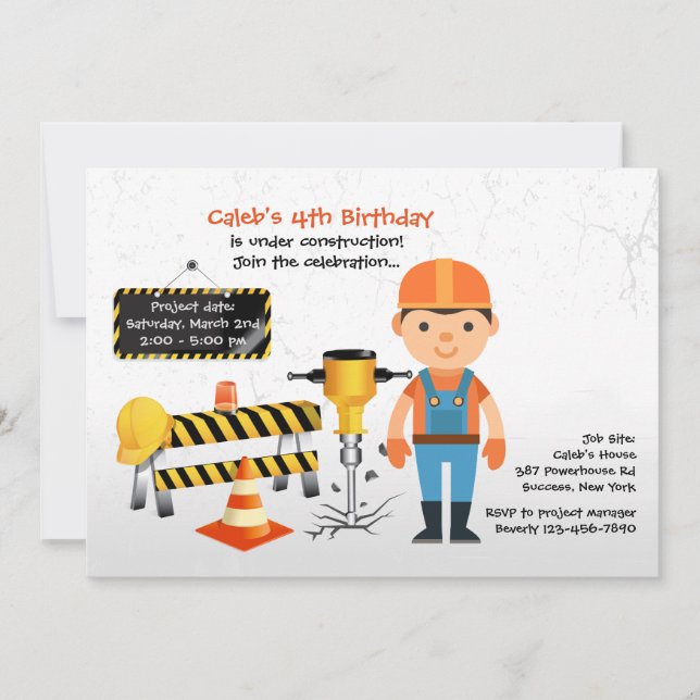 Construction Under Way Invitation (Front)