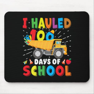Construction Vehicle 100 Days Of School Apparel Du Mouse Pad