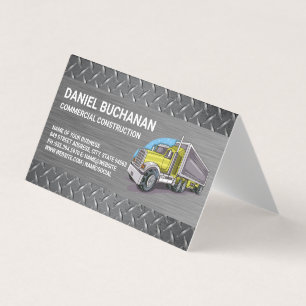 Construction Vehicle   Big Rig Truck   Driver Business Card