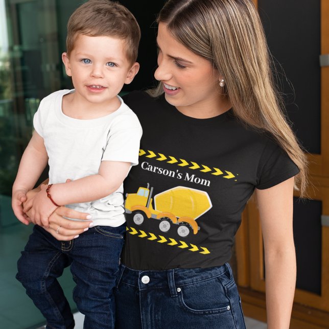 Construction Vehicle Birthday Party Custom Mum T-Shirt (Creator Uploaded)
