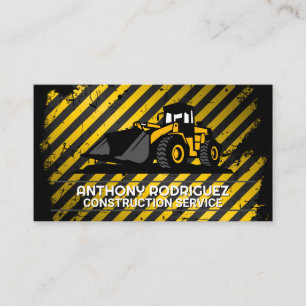 Construction Vehicle Caution Stripes Business Card