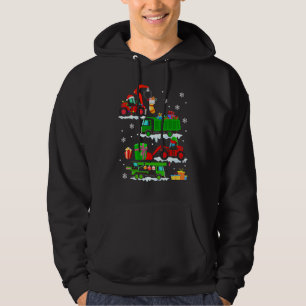 Construction Vehicle Christmas Red Trucks Winter B Hoodie