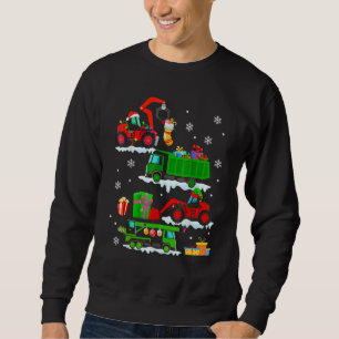 Construction Vehicle Christmas Red Trucks Winter B Sweatshirt