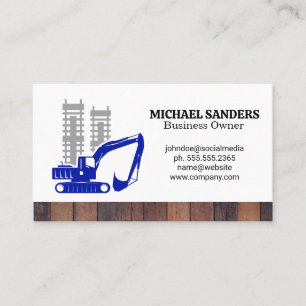 Construction Vehicle   Commercial Buildings Business Card