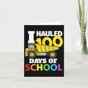 Construction Vehicle Cool 100 Days Of School Dump Card