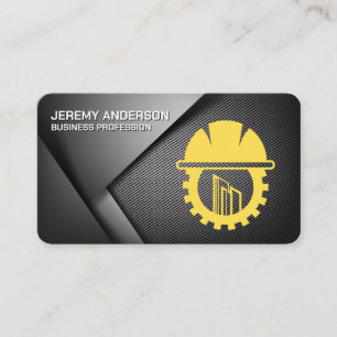 Construction Vehicle Hardhat Builders Business Card