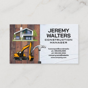 Construction Vehicle   Home Improvement  Business Card