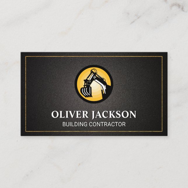 Construction Vehicle Logo | Property Development Business Card (Front)