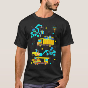 Construction Vehicle Menorah Hanukkah Chanukah Tod T-Shirt