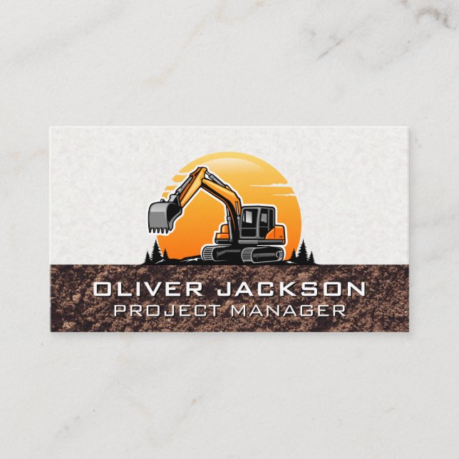 Construction Vehicle Operator Business Card (Front)