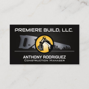 Construction Vehicle Real Estate Builds Business Card