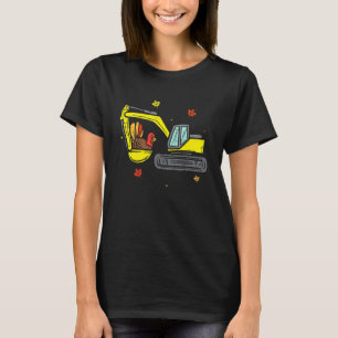 Construction Vehicle Thanksgiving Truck Turkey Boy T-Shirt