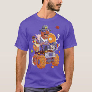 Construction Vehicle Thanksgiving Truck Turkey Boy T-Shirt