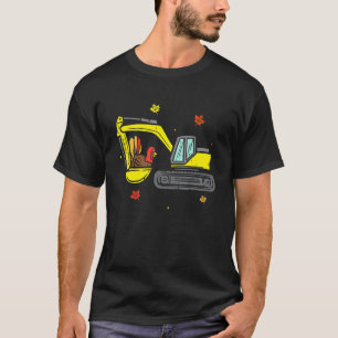 Construction Vehicle Thanksgiving Truck Turkey Boy T-Shirt